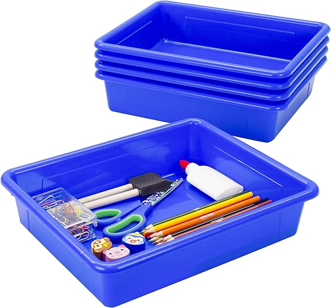 Storex Letter Size Flat Storage Tray – Organizer Bin by Storex