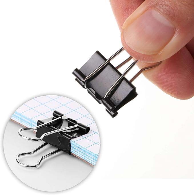 Mr. Pen- Small Binder Clips, Small Size | Black Metal Binder Paper Clips - Image 7