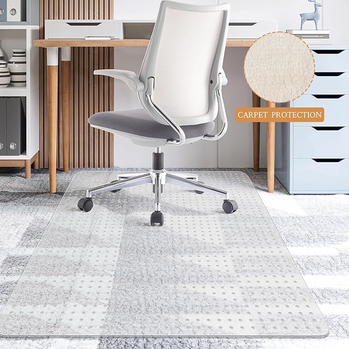 KMAT Office Chair Mat for Carpet, Computer Desk Mat, Heavy Duty Floor - Image 4