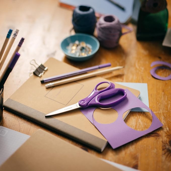 Fiskars 7" Student Scissors for Kids Ages 12-14, Scissors for School or Crafting - Image 9