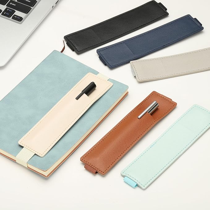 PATIKIL 4Pcs Elastic Notebook Pen Holder, Adjustable Hold 2 Pen Holder PU - Image 4