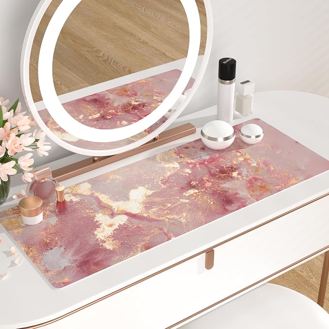 QIYI Large Mouse Pad, Cute Pink Desk Mat - Image 6
