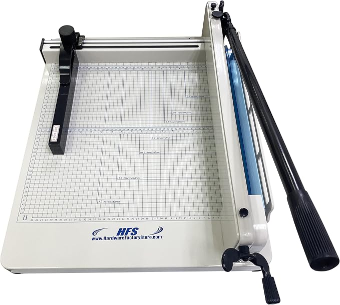 HFS Heavy Duty Guillotine Paper Cutter 400 Sheet Capacity | Solid Steel - Image 2