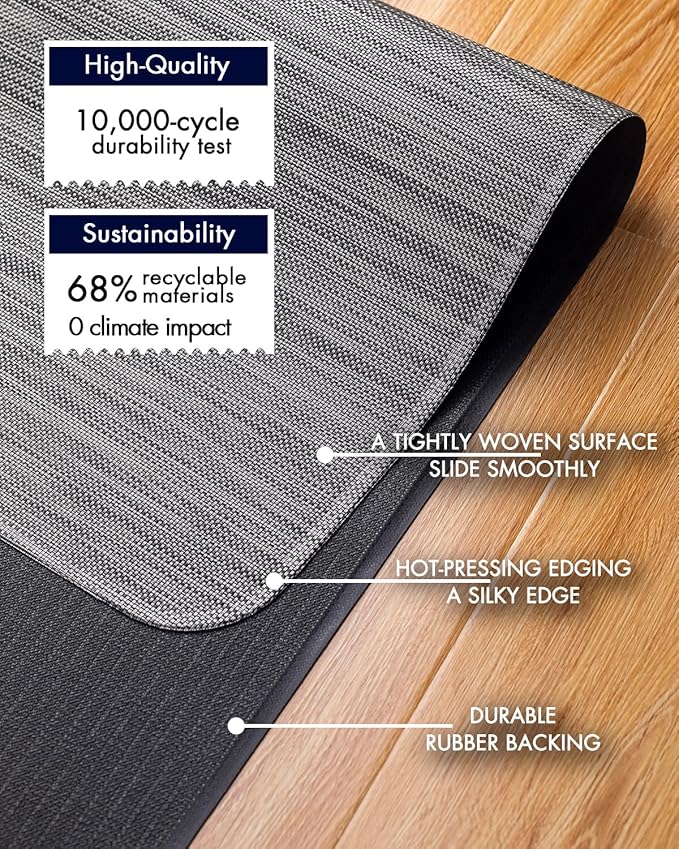 Baroyal Office Chair Mat for Hardwood Floor Under Desk Computer Rolling Chair - Image 4