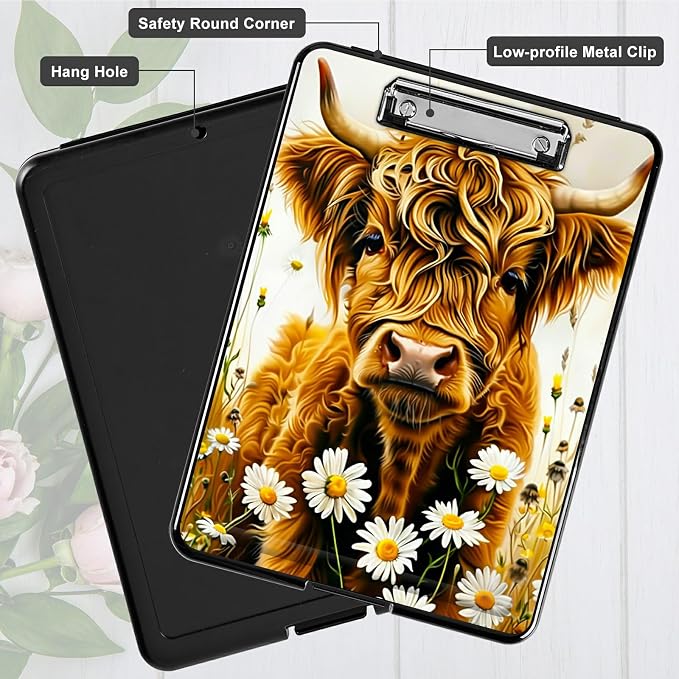 Flower Yellow Cow A4 Clipboard - Image 5