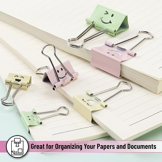Mr. Pen- Cute Binder Clips, Bulk Paper Clamps - Image 6