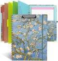 Foldable Clipboard Folio with Storage, 5 Plastic Folders with 10 Pockets by gimicooky