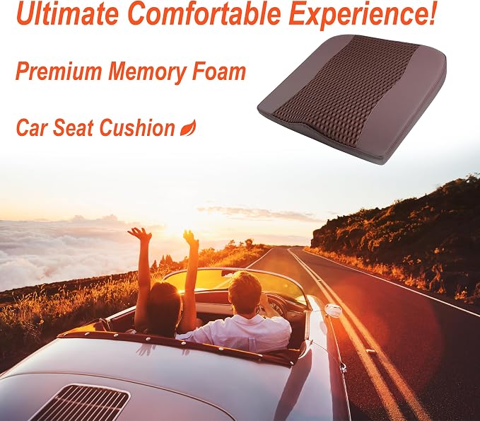 Lofty Aim Car Seat Cushion, Comfort Memory Foam Car Cushions - Image 2