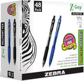 Zebra Pen Z-Grip Retractable Ballpoint Pen, Medium Point 1.0mm, 24 Black & 24 by ZebraPen