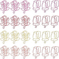 80 Pcs Cute Flower Paper Clips Set, Floral Paper Clips by Unknown