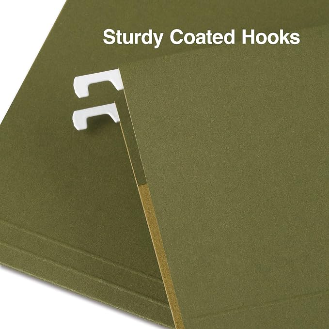 Staples Hanging File Folders, Letter Size, Standard Green, Heavy‑Duty - Image 2