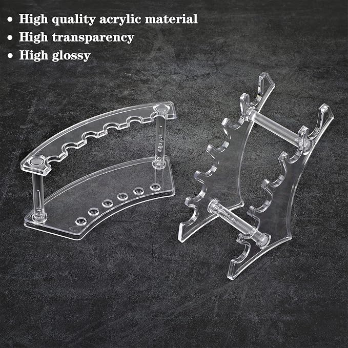 Teling 4 Pieces Pen Display Stand Acrylic pen Holder Clear Pen Stand Rack - Image 3
