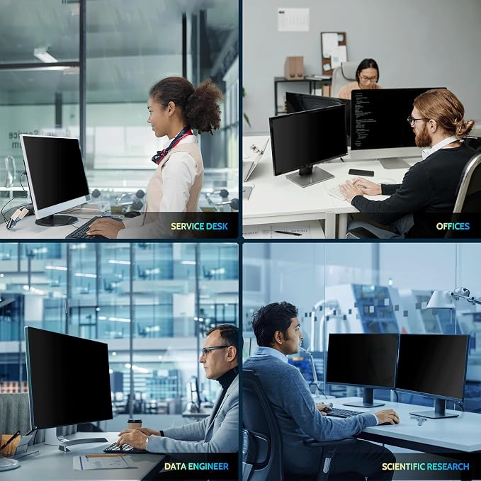 Peslv 23 Inch Privacy Screen for Computer Monitor 16:9 Aspect Ratio, Eye - Image 7