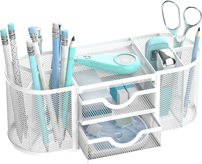 SUPEASY Mesh Desk Organizer, Desk Organizers and Accessories, Pen Holder by SUPEASY