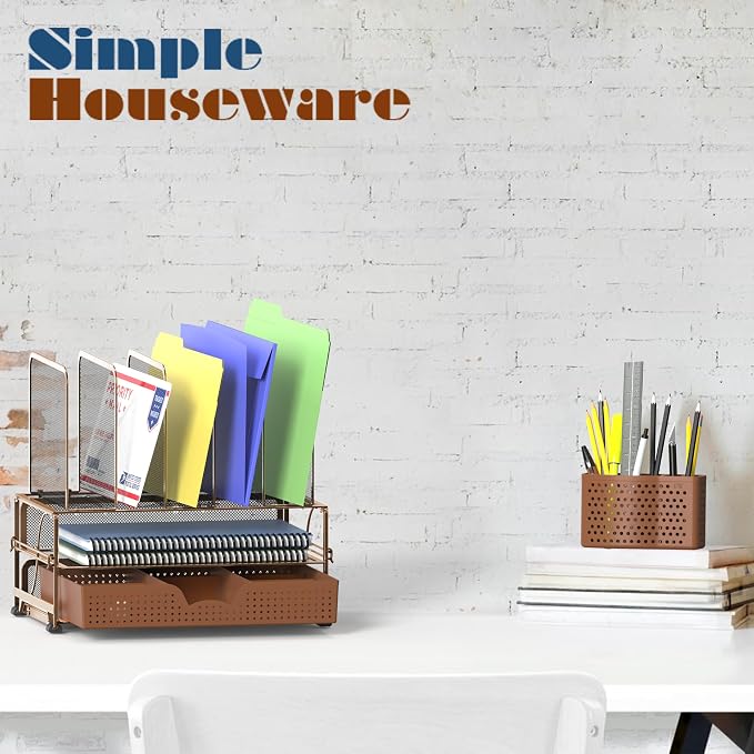 Simple Houseware Mesh Desk Organizer - Image 6
