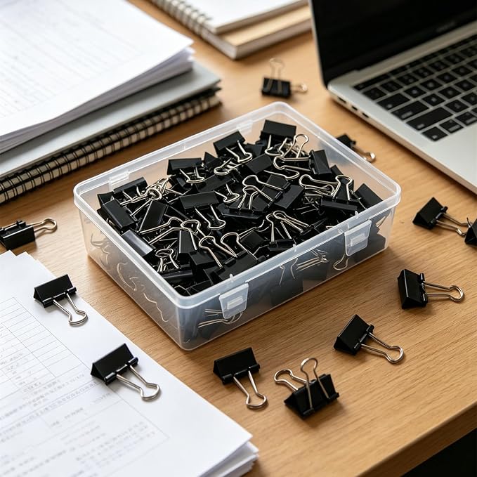 Black Medium Binder Clips - Image 4