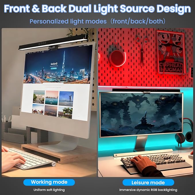 HomeBeyond Monitor Light Bar, USB LED Task Lamp - Image 2