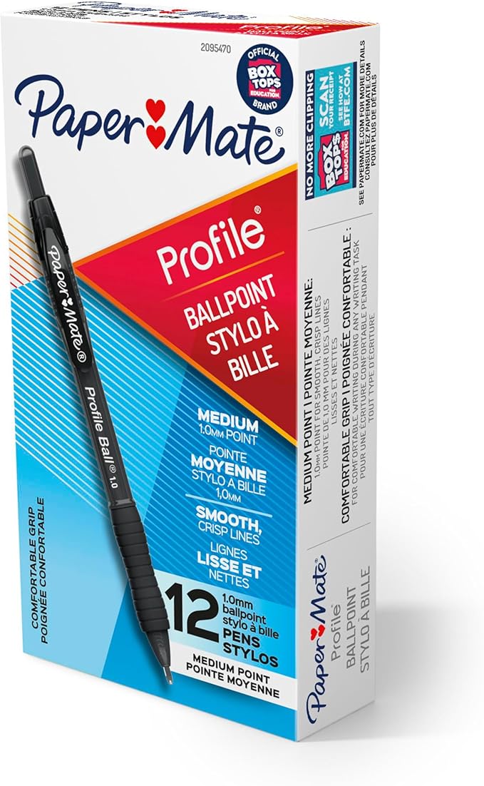Paper Mate Profile Ballpoint Pens, Retractable, Medium Point by Unknown