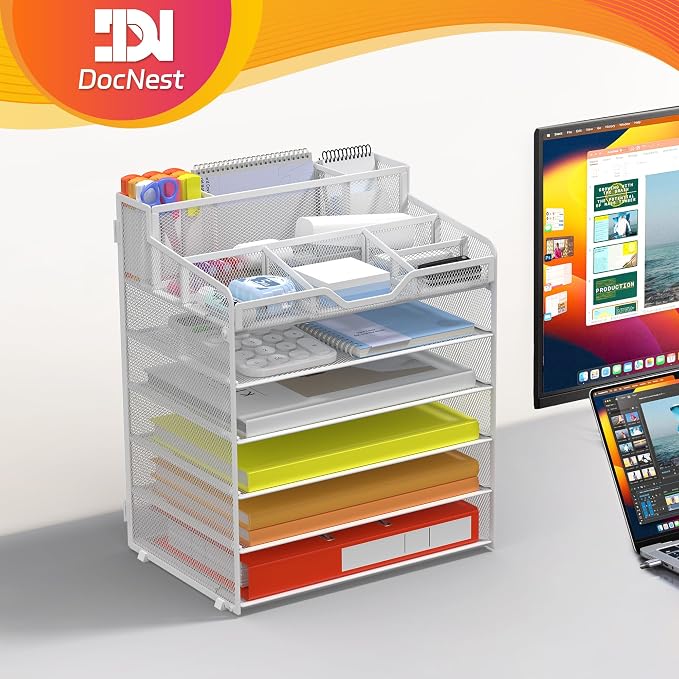 Docnest 6 Tier Mesh Desk Organizer - Image 6