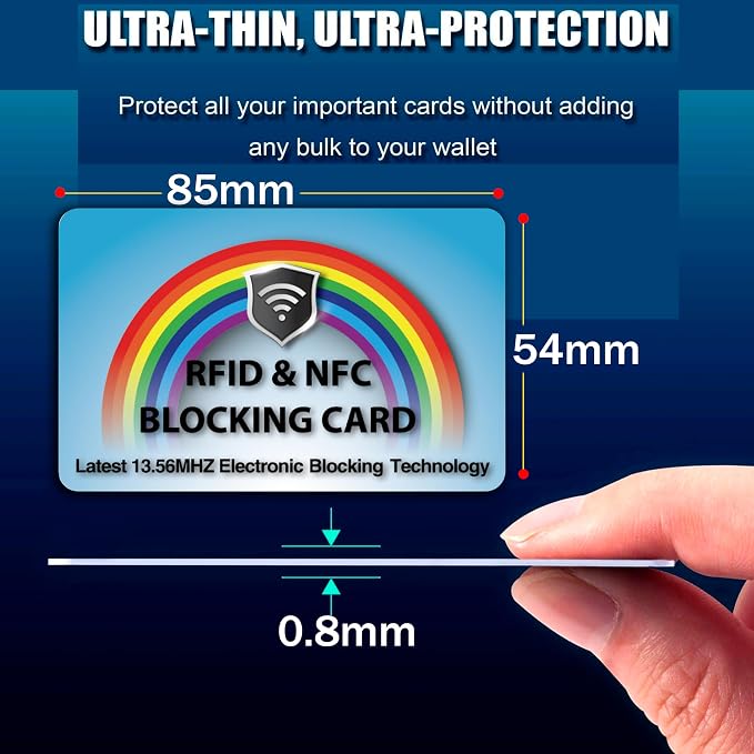 SaiTech IT 5 Pack RFID Blocking Card Protect Your Entire Wallet, Purse | - Image 2