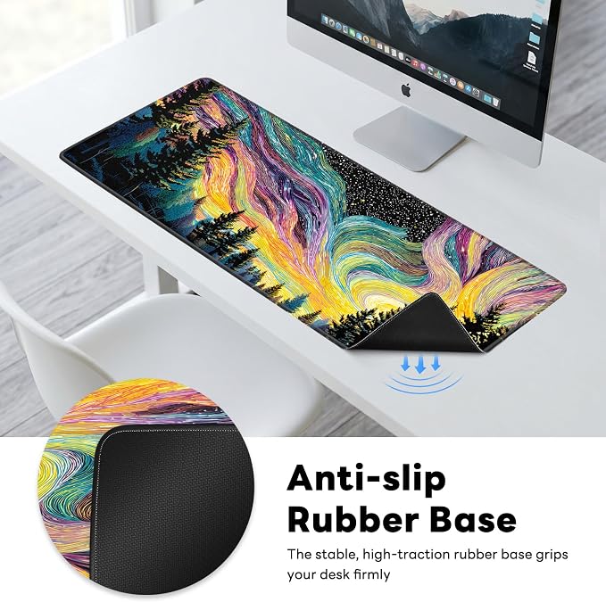 Desk Mat, Big Desk Pad, 31.5x11.8 Inches Extended Big Gaming Mouse Pad - Image 6