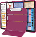 Nursing Clipboard Foldable, 4-Layer Aluminum, Pocket Size, Wine | Medical Cheat by WelcomeToNECEG
