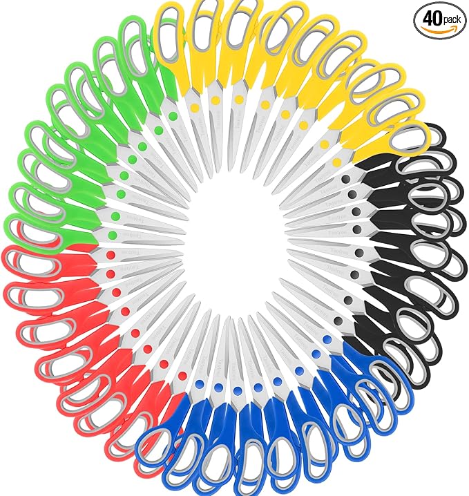 Scissors Bulk Set 40-Pack, Taotree 8" All Purpose Scissors by Taotree