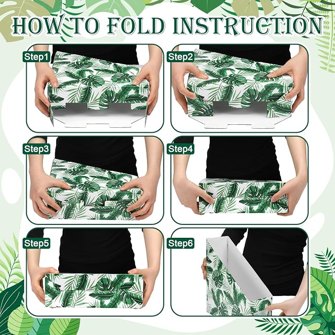 AmazingSpark Set of 4 Monstera Magazine Holder Decorative Foldable Magazine - Image 3