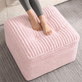 23.6in Pouf Ottoman, Corduroy Ottoman Foot Rest by Unknown