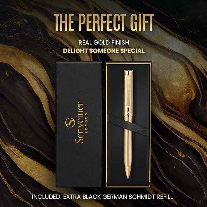 Scriveiner Gold Ballpoint Pen - Image 3