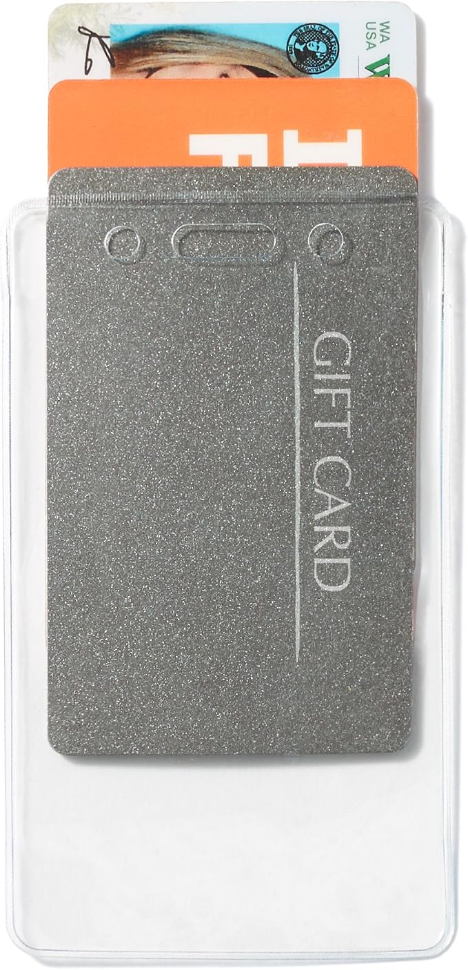 Amazon Basics Vertical Clear Plastic ID Badge Holders, 2.55" x 4.41" - Image 2