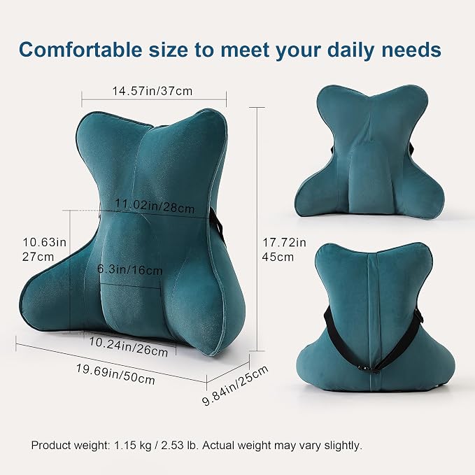 Lumbar Support Pillow for Car Seat, Office Chair, Couch & Recliner, Ergonomic - Image 2