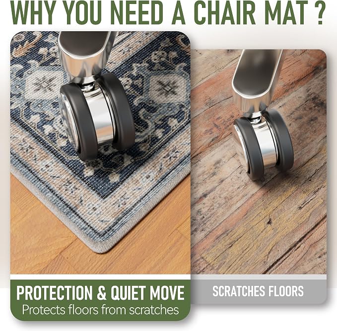 36"x48" Office Chair Mat for Hardwood, Under Desk Chair Mat for Home Office - Image 3