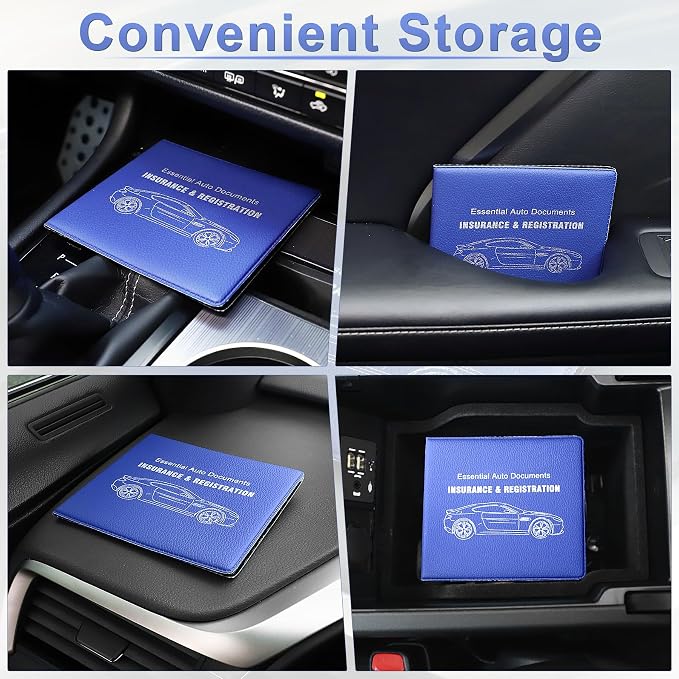 UYYE Car Registration and Insurance Card Holder, Vehicle Glove Box Car Organizer - Image 4