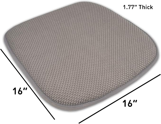 Sweet Home Collection Memory Foam Chair Cushion Honeycomb Pattern Solid Color - Image 4
