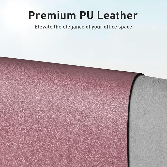 Aothia Faux Leather Desk Mat – Large Mouse Pad, Non-Slip PU Leather Blotter - Image 2