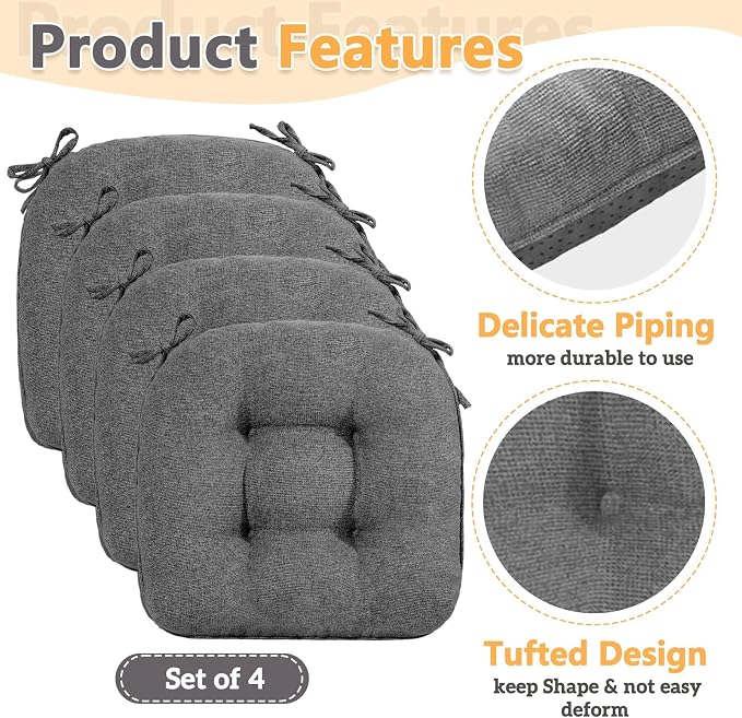 MAGIC ELEPHANT Chair Cushions for Dining Chair, Shredded Memory Foam Kitchen - Image 5