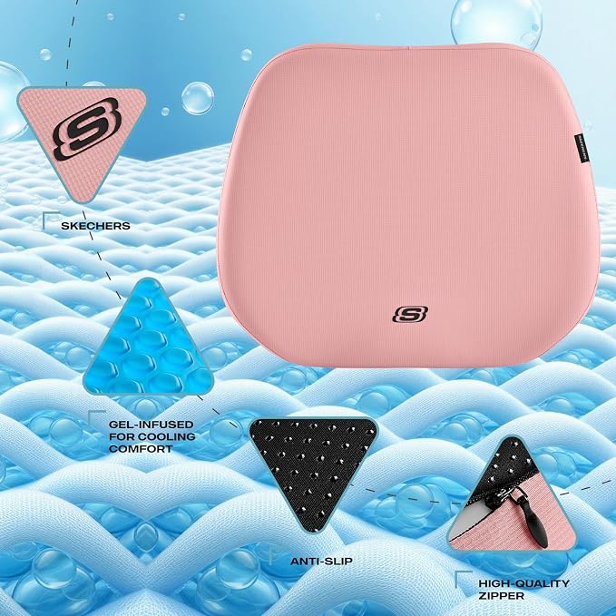Skechers Seat Cushion Premium Gel & Memory Foam-Office Chair Cushion - Image 3