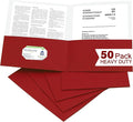 Zzrywuty 50 Packs Paper Red Folders by Zzrywuty
