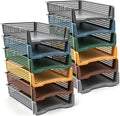 Geetery Set of 12 Turn in Trays Classroom Plastic Trays by Geetery