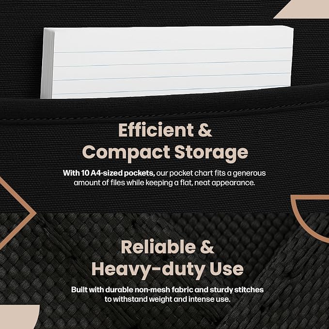 Black Pocket Chart for Classroom - Image 4
