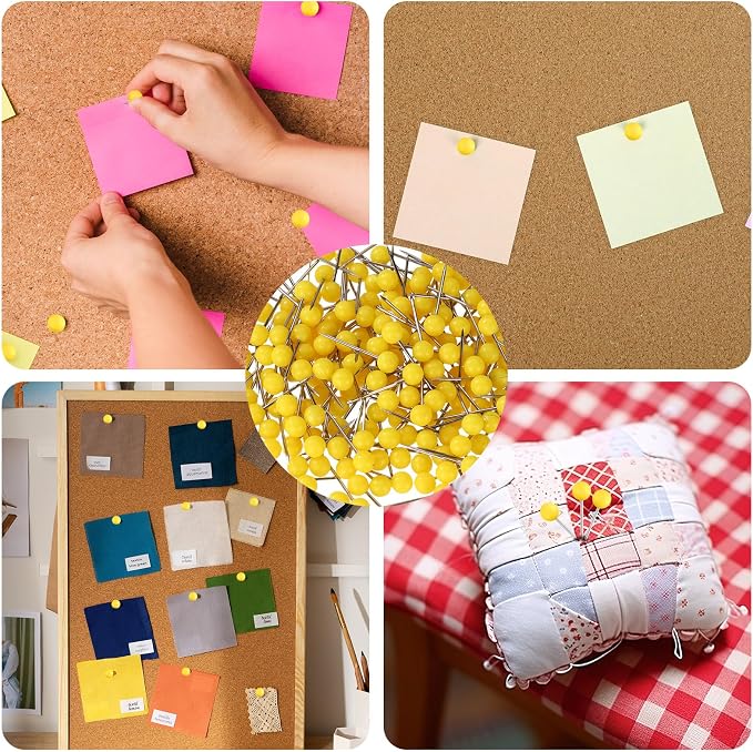 XIHIRCD 200pcs Map Push Pins, Map Tacks Round Head Pins Small Thumb Tacks - Image 7