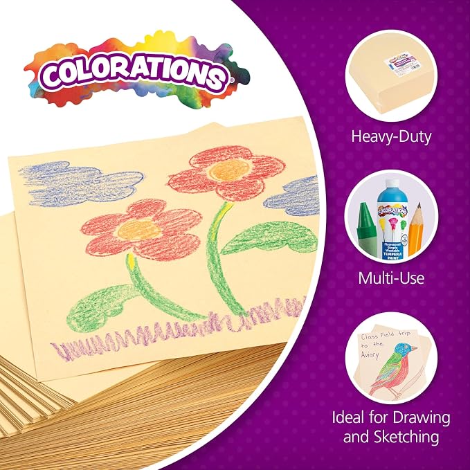 Colorations Manila Paper, 500 Sheets, 50 lb Paper Stock - Image 4