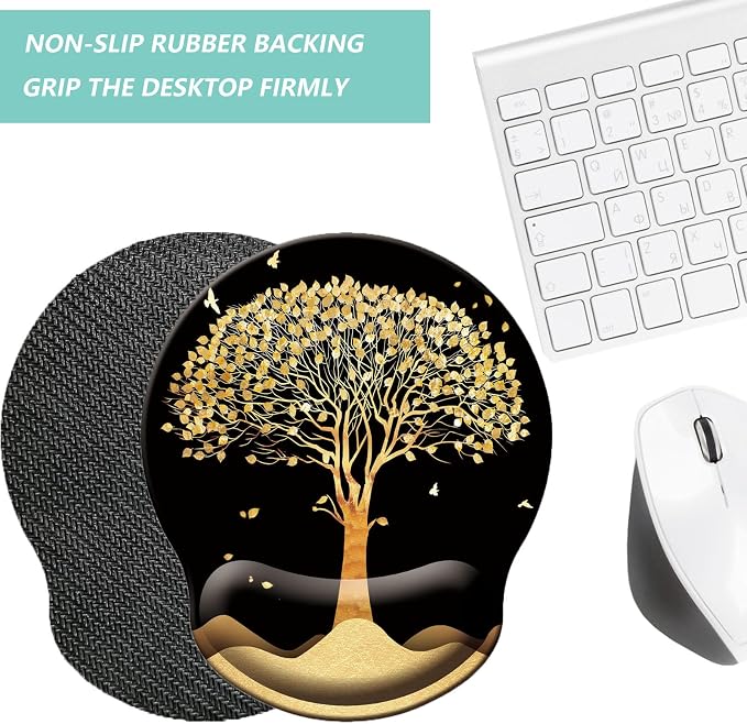 Mouse Pad with Wrist Support, Ergonomic Mouse Pad with Memory Foam Wrist Rest - Image 4