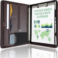 STYLIO Zipper Portfolio | Padfolio 3 Ring Binder and Clipboard Folio | by Stylio