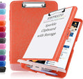 HWPRATO Glitter Clipboard with Storage, Clip Boards 8.5x11 with Pen Holder by Home