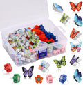 80 Pcs Push Pins for Cork Board, Decorative Thumb Tacks Wooden Push Pins Head by Imzay
