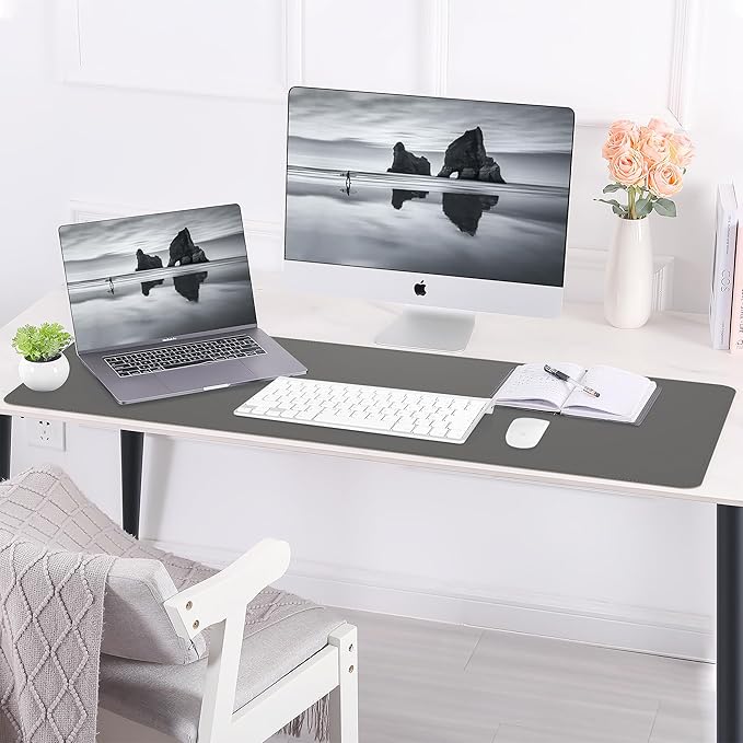 AFIING Leather Desk Pad Protector, Mouse Pad, Waterproof Desk Writing Pad - Image 6