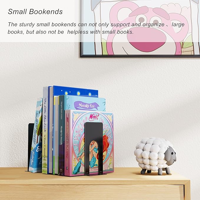 Optomni Book Ends, 3 Pairs of Small Bookends - Image 3