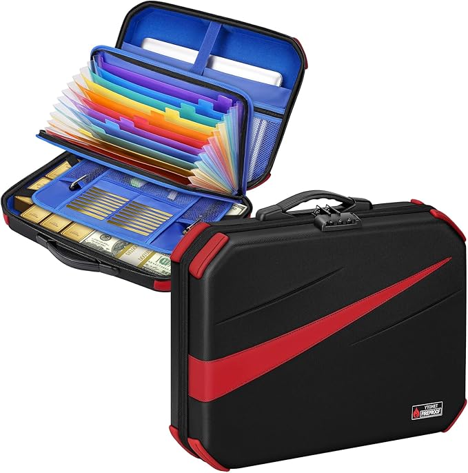 Ytonet Accordion File Organizer, Hard Case Document Box by YTONET